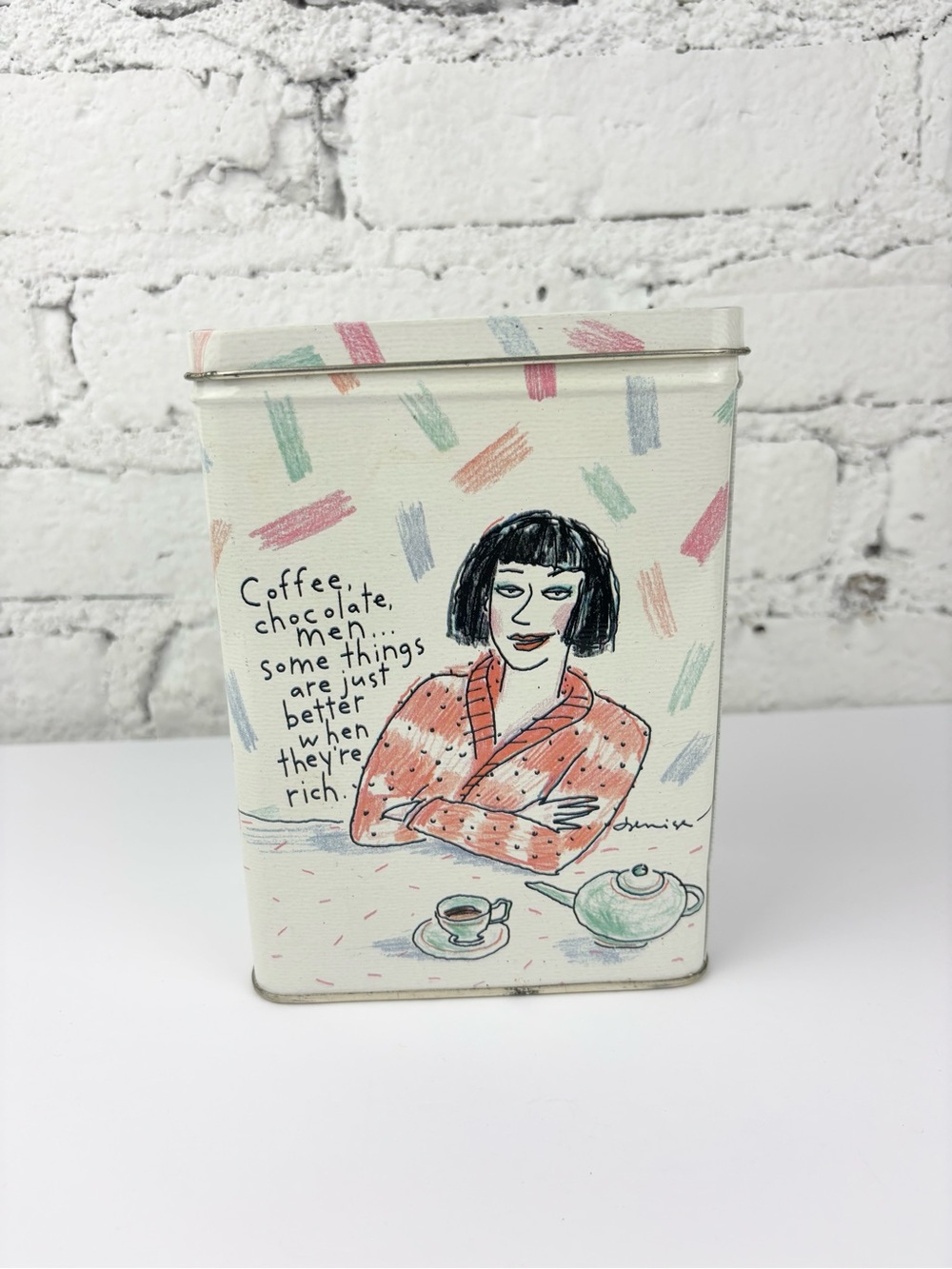 Vintage Hallmark Shoebox Coffee, Chocolate, Men Tin